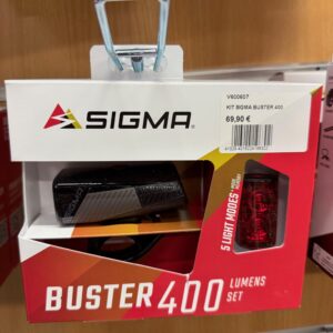 Éclairage avant: arrière SIGMA Buster 400 lumens set